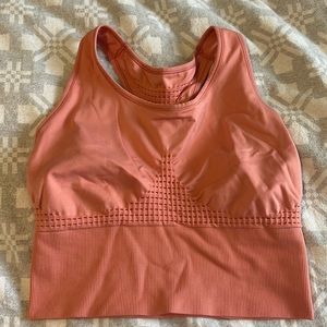 Sweaty Betty Longline Stamina Sports Bra in Nectarine Orange Size L